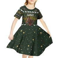 Horse All I Need For Christmas Christmas Kid Short Sleeve Dress Xmas Holiday Patterns - Wonder Print Shop