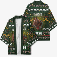 Horse All I Need For Christmas Christmas Kimono Xmas Holiday Patterns - Wonder Print Shop
