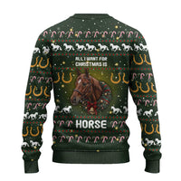 Horse All I Need For Christmas Ugly Christmas Sweater Xmas Holiday Patterns - Wonder Print Shop