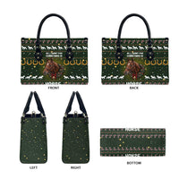 Horse All I Need For Christmas Christmas Leather Bag Xmas Holiday Patterns - Wonder Print Shop