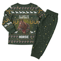 Horse All I Need For Christmas Christmas Pajama Set Xmas Holiday Patterns - Wonder Print Shop
