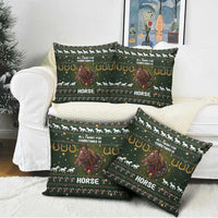 Horse All I Need For Christmas Christmas Pillow Cover Xmas Holiday Patterns - Wonder Print Shop