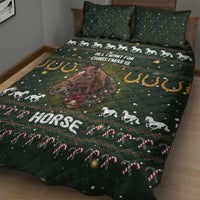 Horse All I Need For Christmas Christmas Quilt Bed Set Xmas Holiday Patterns - Wonder Print Shop
