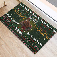 Horse All I Need For Christmas Christmas Rubber Doormat Xmas Holiday Patterns - Wonder Print Shop