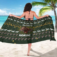 Horse All I Need For Christmas Christmas Sarong Xmas Holiday Patterns - Wonder Print Shop