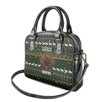 Horse All I Need For Christmas Christmas Shoulder Handbag Xmas Holiday Patterns - Wonder Print Shop