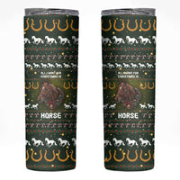 Horse All I Need For Christmas Christmas Skinny Tumbler Xmas Holiday Patterns - Wonder Print Shop