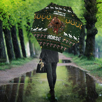 Horse All I Need For Christmas Christmas Umbrella Xmas Holiday Patterns - Wonder Print Shop