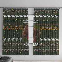 Horse All I Need For Christmas Christmas Window Curtain Xmas Holiday Patterns - Wonder Print Shop