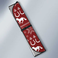 Horse Through The Snow Christmas Design Auto Sun Shade Xmas Holiday Patterns - Wonder Print Shop