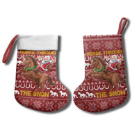 Horse Through The Snow Christmas Design Christmas Stocking Xmas Holiday Patterns - Wonder Print Shop