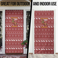 Horse Through The Snow Christmas Design Door Cover Xmas Holiday Patterns - Wonder Print Shop