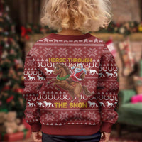 Horse Through The Snow Christmas Design Kid Ugly Christmas Sweater Xmas Holiday Patterns - Wonder Print Shop