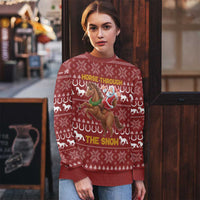 Horse Through The Snow Christmas Design Ugly Christmas Sweater Xmas Holiday Patterns - Wonder Print Shop