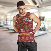 Horse Through The Snow Christmas Design Men Tank Top Xmas Holiday Patterns - Wonder Print Shop