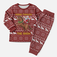 Horse Through The Snow Christmas Design Christmas Pajama Set Xmas Holiday Patterns - Wonder Print Shop
