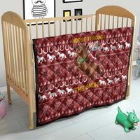 Horse Through The Snow Christmas Design Quilt Xmas Holiday Patterns - Wonder Print Shop