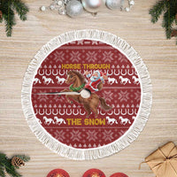 Horse Through The Snow Christmas Design Tree Skirt Xmas Holiday Patterns - Wonder Print Shop