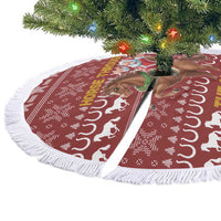 Horse Through The Snow Christmas Design Tree Skirt Xmas Holiday Patterns - Wonder Print Shop
