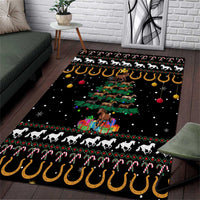 Horse Christmas Tree Christmas Design Area Rug Xmas Holiday Patterns - Wonder Print Shop