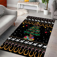 Horse Christmas Tree Christmas Design Area Rug Xmas Holiday Patterns - Wonder Print Shop
