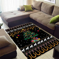 Horse Christmas Tree Christmas Design Area Rug Xmas Holiday Patterns - Wonder Print Shop