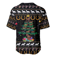 Horse Christmas Tree Christmas Design Baseball Jersey Xmas Holiday Patterns - Wonder Print Shop