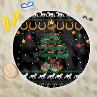 Horse Christmas Tree Christmas Design Beach Blanket Xmas Holiday Patterns - Wonder Print Shop