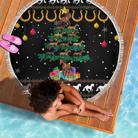 Horse Christmas Tree Christmas Design Beach Blanket Xmas Holiday Patterns - Wonder Print Shop