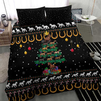 Horse Christmas Tree Christmas Design Bedding Set Xmas Holiday Patterns - Wonder Print Shop