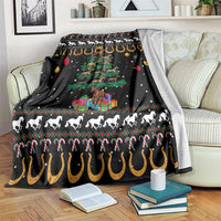 Horse Christmas Tree Christmas Design Blanket Xmas Holiday Patterns - Wonder Print Shop