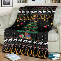 Horse Christmas Tree Christmas Design Blanket Xmas Holiday Patterns - Wonder Print Shop
