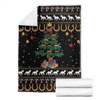 Horse Christmas Tree Christmas Design Blanket Xmas Holiday Patterns - Wonder Print Shop