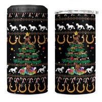 Horse Christmas Tree Christmas Design 4 in 1 Can Cooler Tumbler Xmas Holiday Patterns - Wonder Print Shop