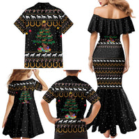 Horse Christmas Tree Christmas Design Family Matching Mermaid Dress and Hawaiian Shirt Xmas Holiday Patterns - Wonder Print Shop