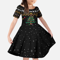 Horse Christmas Tree Christmas Design Family Matching Off The Shoulder Long Sleeve Dress and Hawaiian Shirt Xmas Holiday Patterns - Wonder Print Shop