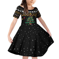 Horse Christmas Tree Christmas Design Family Matching Off Shoulder Short Dress and Hawaiian Shirt Xmas Holiday Patterns - Wonder Print Shop