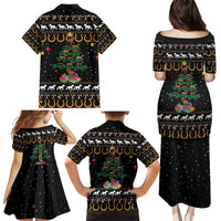 Horse Christmas Tree Christmas Design Family Matching Puletasi and Hawaiian Shirt Xmas Holiday Patterns - Wonder Print Shop