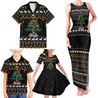 Horse Christmas Tree Christmas Design Family Matching Tank Maxi Dress and Hawaiian Shirt Xmas Holiday Patterns - Wonder Print Shop