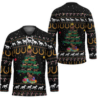 Horse Christmas Tree Christmas Design Hockey Jersey Xmas Holiday Patterns - Wonder Print Shop
