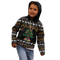Horse Christmas Tree Christmas Design Kid Hoodie Xmas Holiday Patterns - Wonder Print Shop