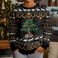 Horse Christmas Tree Christmas Design Kid Ugly Christmas Sweater Xmas Holiday Patterns - Wonder Print Shop