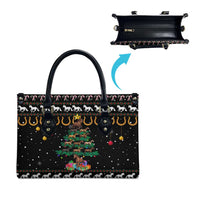 Horse Christmas Tree Christmas Design Leather Bag Xmas Holiday Patterns - Wonder Print Shop