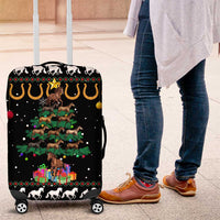 Horse Christmas Tree Christmas Design Luggage Cover Xmas Holiday Patterns - Wonder Print Shop