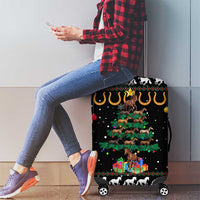 Horse Christmas Tree Christmas Design Luggage Cover Xmas Holiday Patterns - Wonder Print Shop