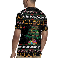 Horse Christmas Tree Christmas Design Rugby Jersey Xmas Holiday Patterns - Wonder Print Shop