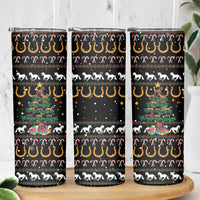 Horse Christmas Tree Christmas Design Skinny Tumbler Xmas Holiday Patterns - Wonder Print Shop