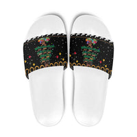 Horse Christmas Tree Christmas Design Slide Sandals Xmas Holiday Patterns - Wonder Print Shop