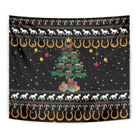 Horse Christmas Tree Christmas Design Tapestry Xmas Holiday Patterns - Wonder Print Shop
