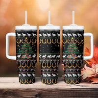 Horse Christmas Tree Christmas Design Tumbler With Handle Xmas Holiday Patterns - Wonder Print Shop